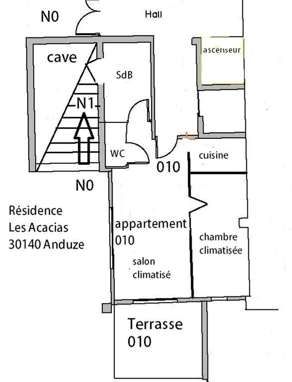 Appartement 10 Des Acacias Anduze Oda fotoğraf